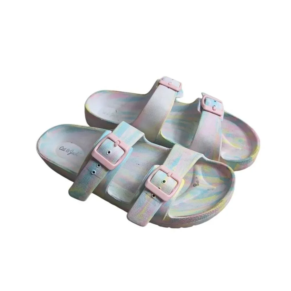 Cat & Jack rainbow sandals 3